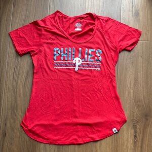 Majestic Phillies Scarlet Tee